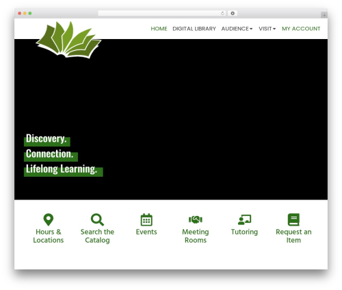 WordPress website theme Hello Elementor - ebonnerlibrary.org