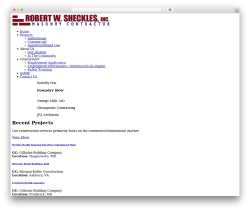 Encompass theme WordPress - rwsheckles.com