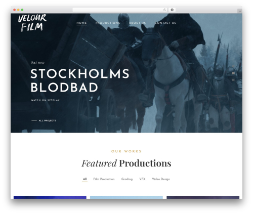 Formota theme WordPress - velourfilm.se