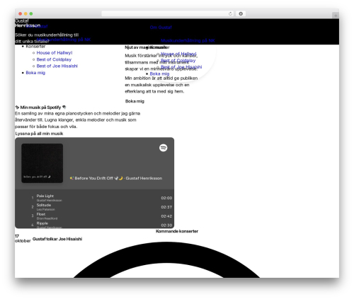 G-Theme® WordPress theme - gustafhenriksson.se