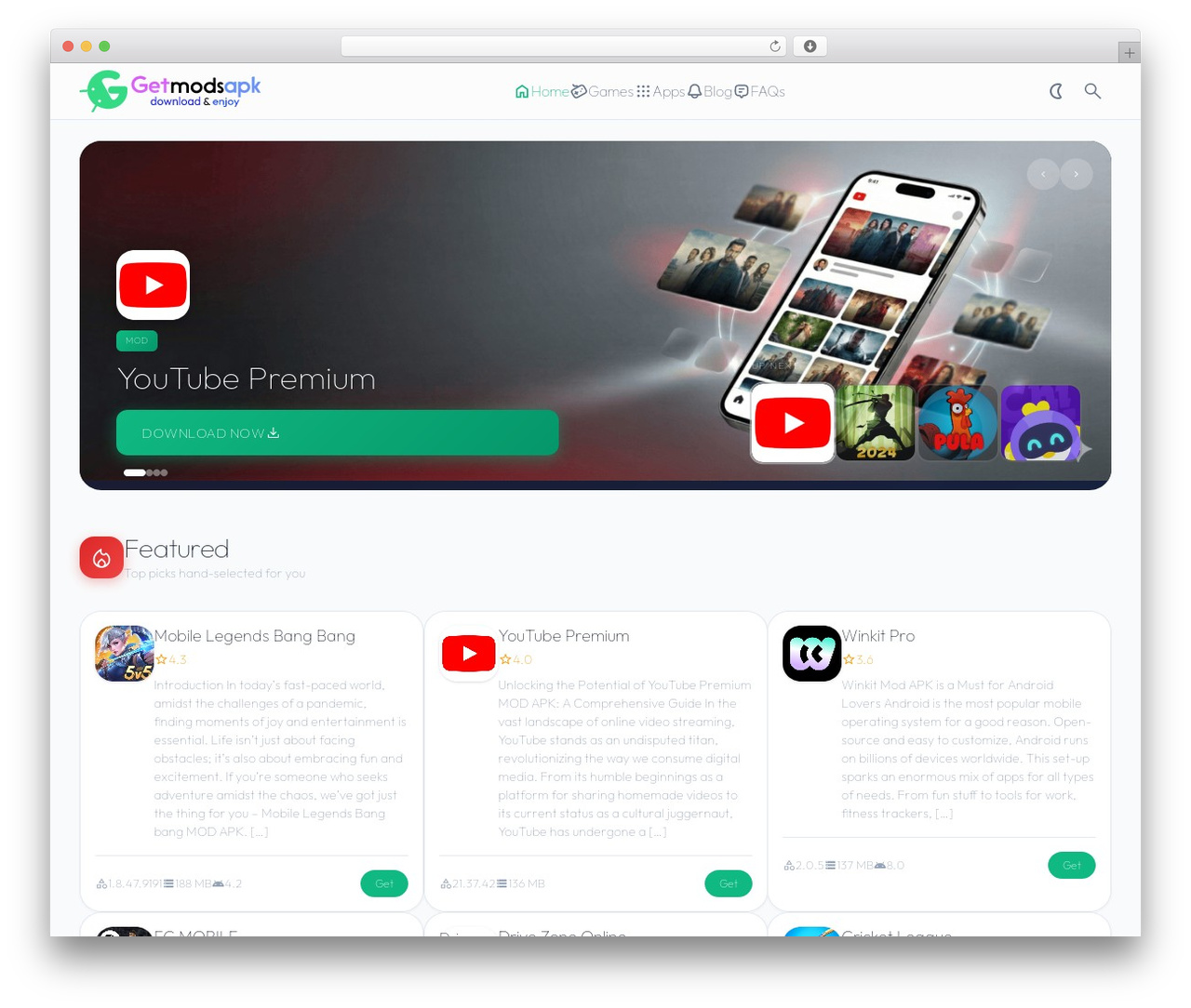 GetPlayMOD WordPress gaming theme - www.getmodsapk.cc