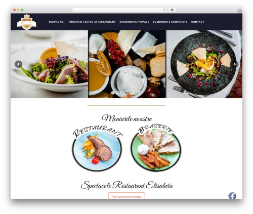 Slide best restaurant WordPress theme - restaurantelisabeta.ro