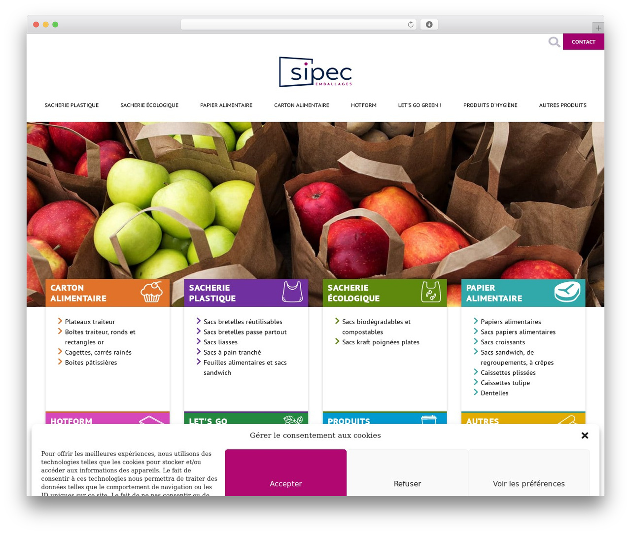 Theme WordPress sipec - sipec-emballage.fr