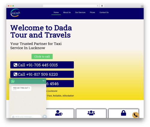 Click to Call Button (small-phone-button-basic) free WordPress plugin - dadatourandtravels.com