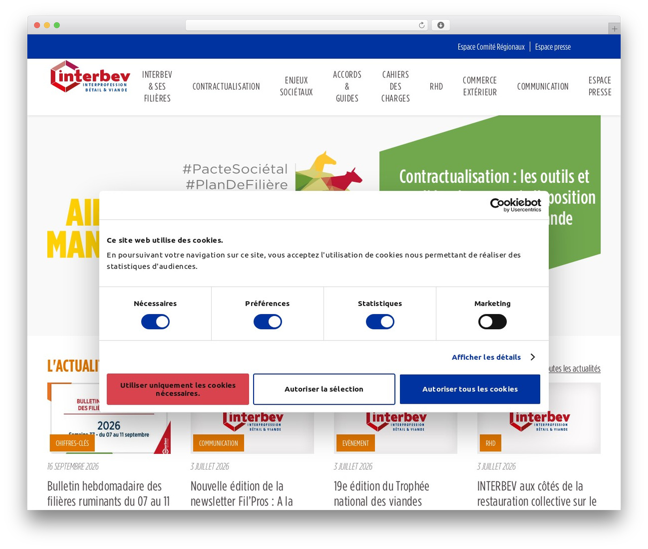 Interbev WordPress theme - www.interbev.fr