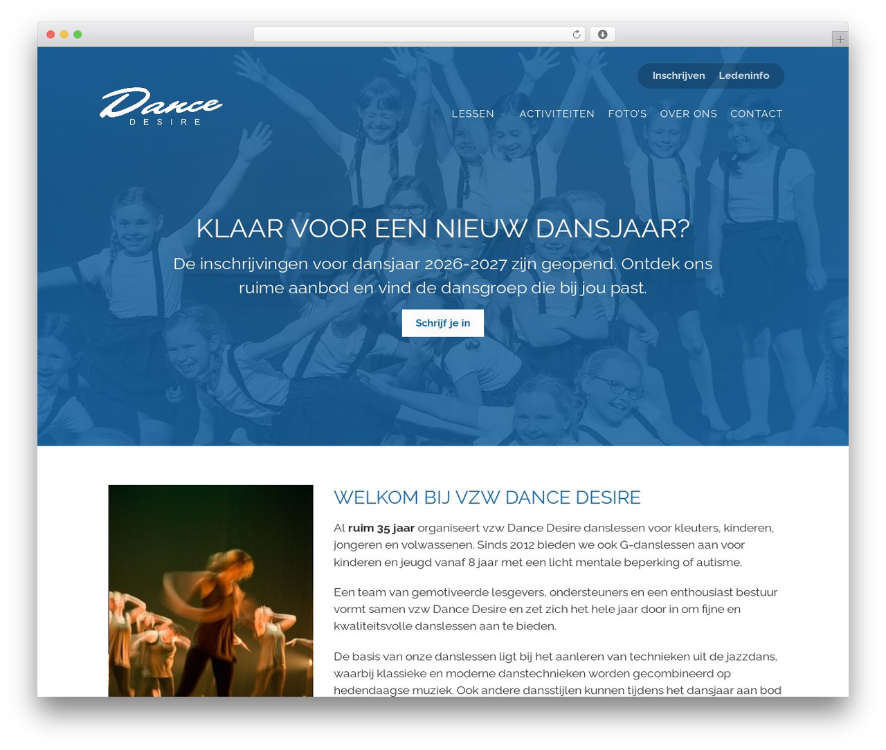 Layers WordPress theme - dancedesire.be
