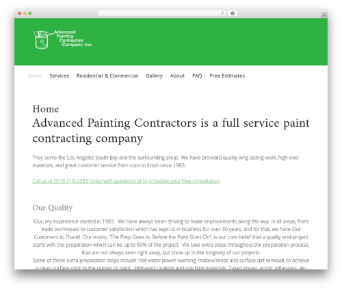 Pharmacy business WordPress theme - advancedpainting.com