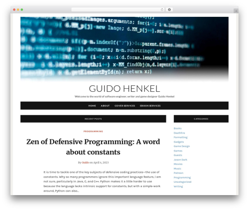 Telegraph WordPress gaming theme - guidohenkel.com