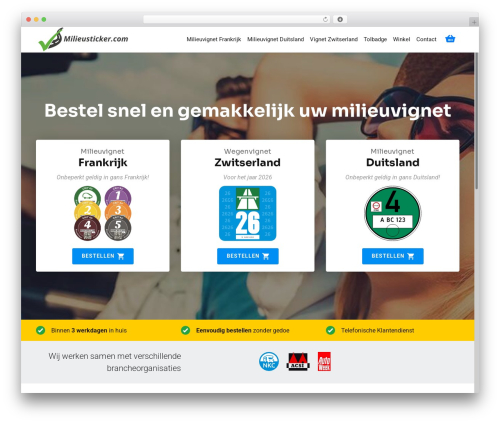 Vignetics WordPress theme - milieusticker.com