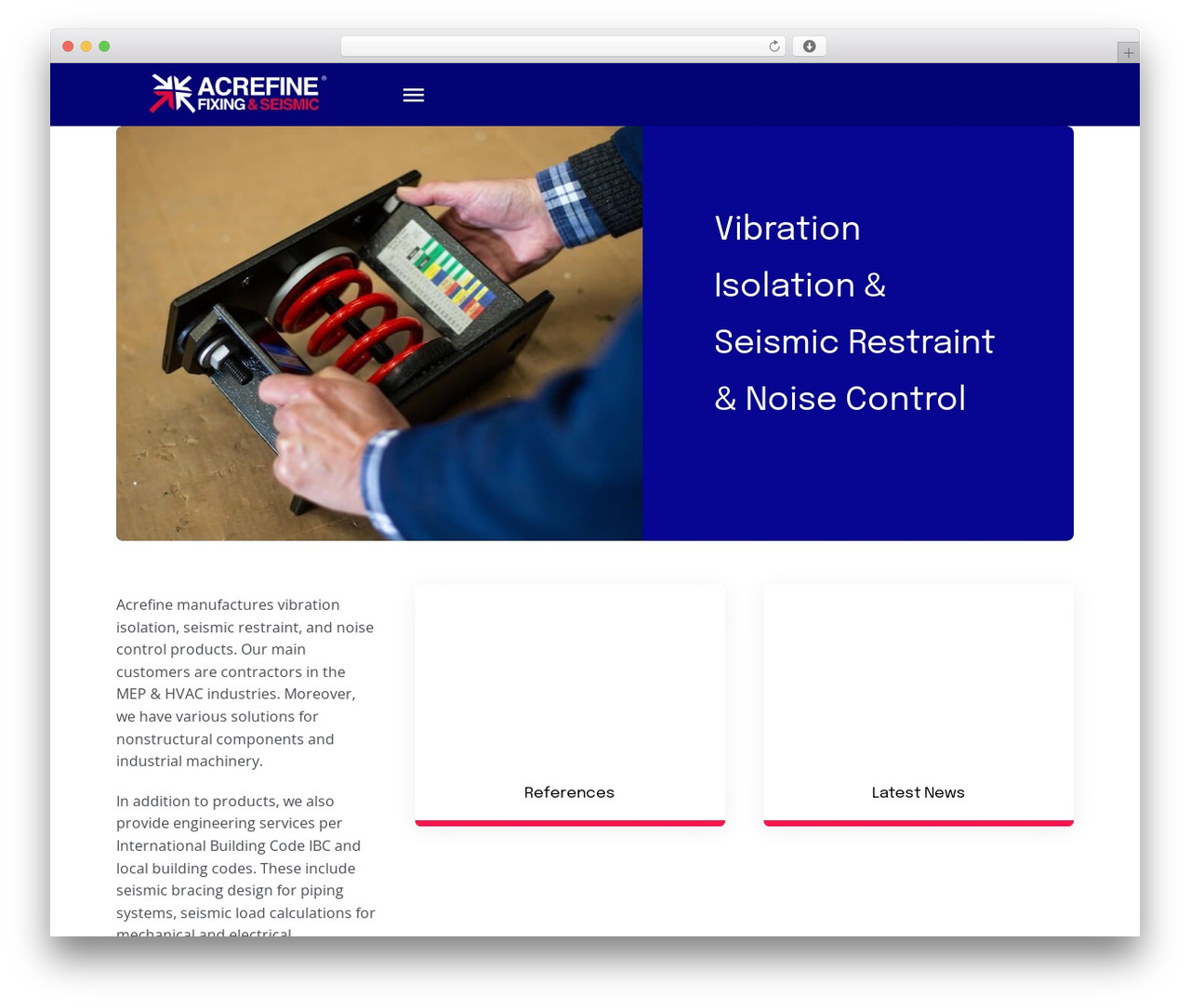 WordPress theme Avada - acrefine.com