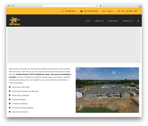 WordPress website theme constructo - stardrywall.com