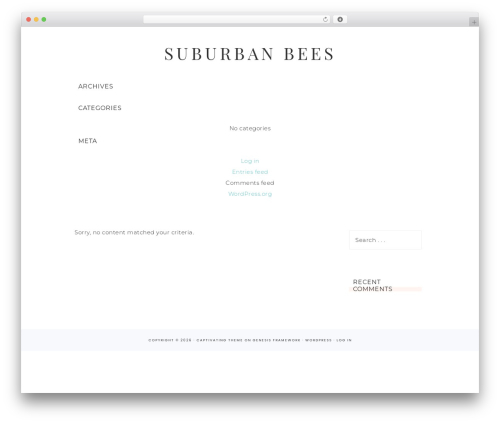 Captivating Theme WordPress theme - suburban-bees.com
