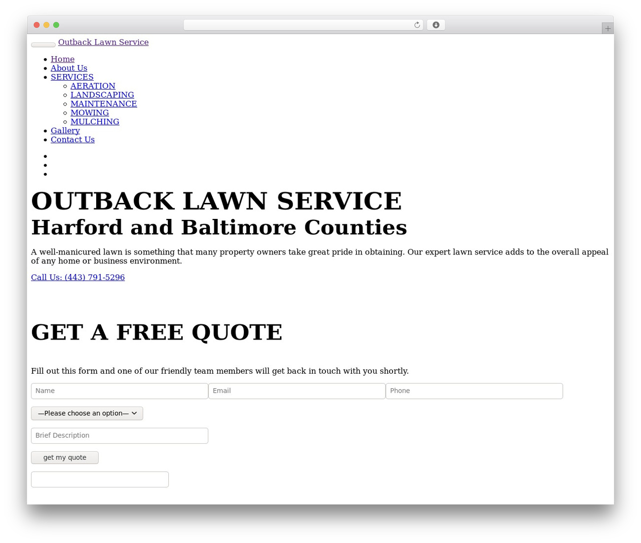 Lambda theme WordPress - outbacklawns.com