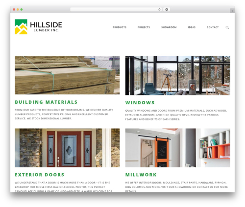 Milo WordPress theme design - hillsidelumber.net