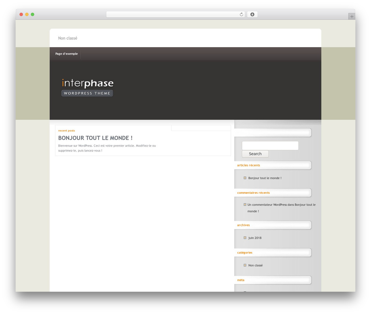 Theme WordPress InterPhase - phyd.ch