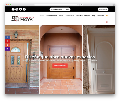 WordPress theme Divi - aluminiosmoya.com