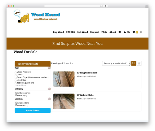 Classified listing toolkits WordPress plugin - woodhound.deals