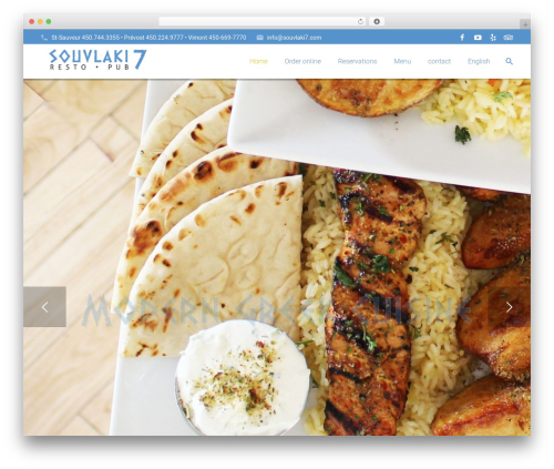 Zephyr WordPress restaurant theme - souvlaki7.com