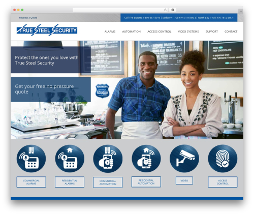 Avada WordPress theme - truesteel.com