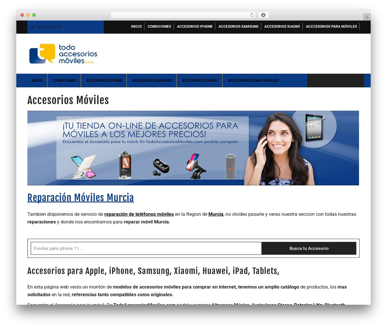 Ecommerce Solution WordPress theme - todoaccesoriosmoviles.com Ecommerce Solution WordPress theme - todoaccesoriosmoviles.com