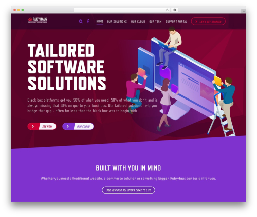 RubyHaus Theme company WordPress theme - rubyhaus.com