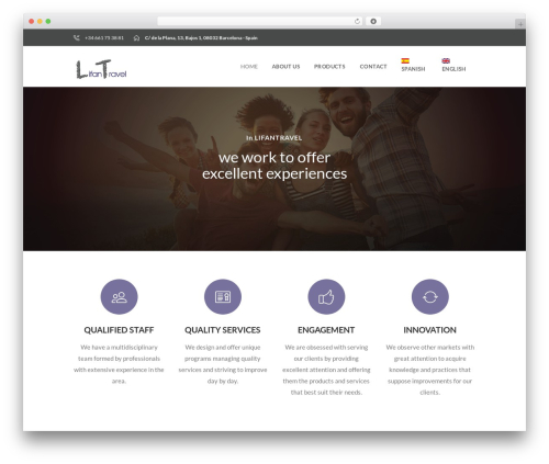 Voyage theme WordPress - lifantravel.com
