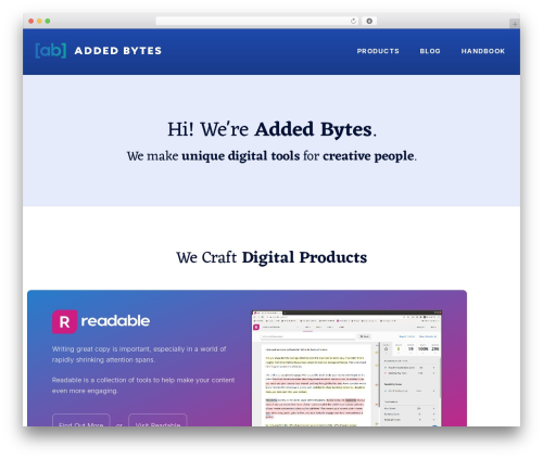 WordPress theme Added Bytes - addedbytes.com