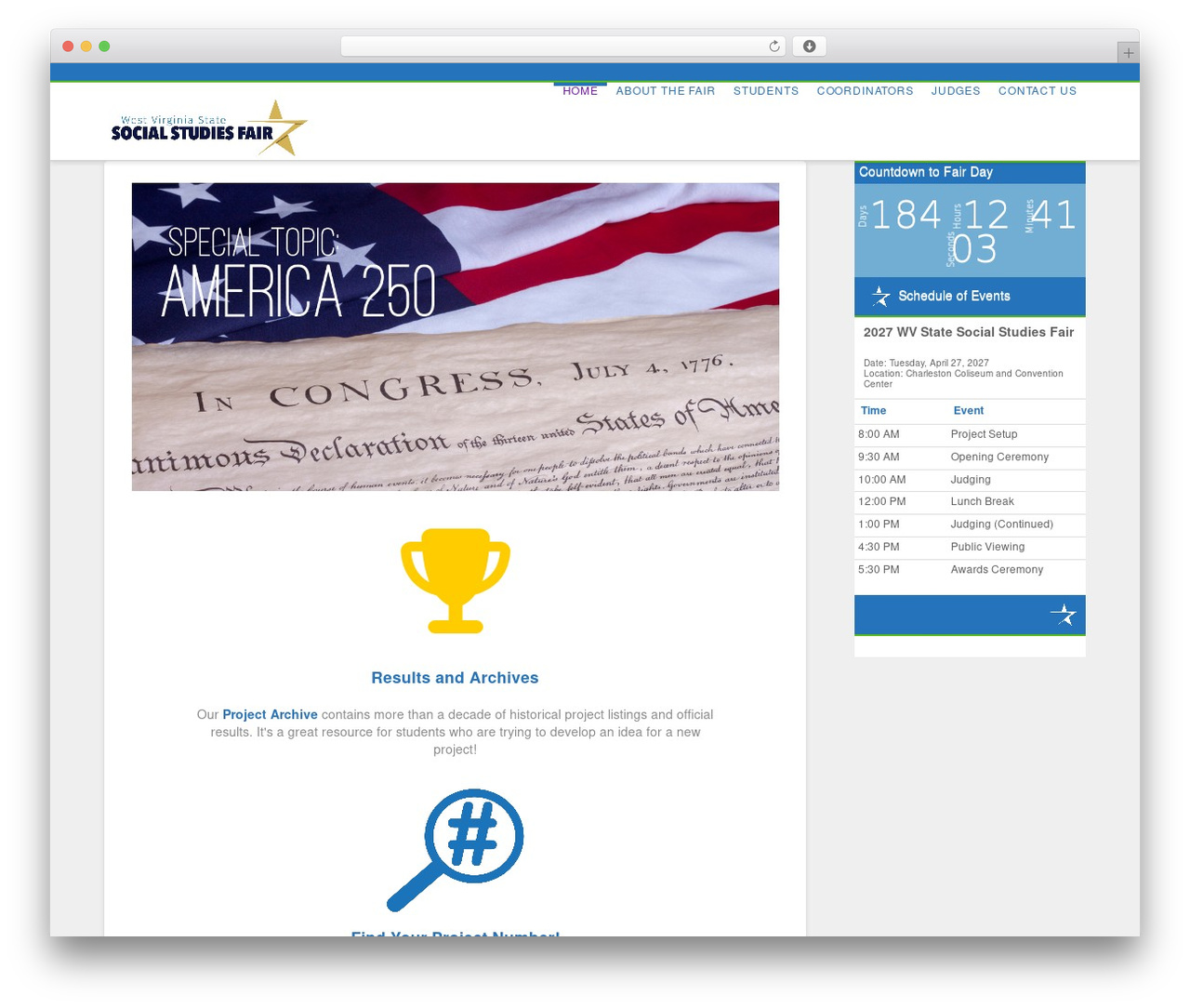 WordPress theme X - wvssfair.com