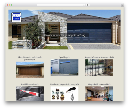 WordPress website theme Narcos - szakalkaputechnika.hu