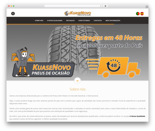 WP RootStrap WordPress theme - kuasenovo-pneus.com