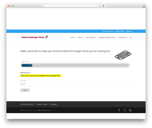 Divi WordPress theme - heatexchangerparts.com