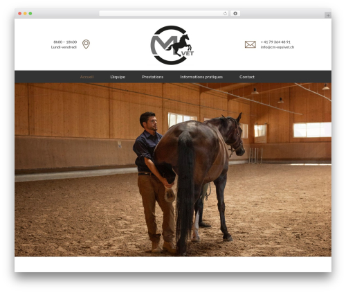 Equestrian centre theme WordPress - cm-equivet.ch