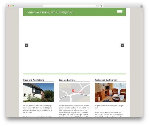 Schaefer theme WordPress - urlaub-am-obstgarten.de