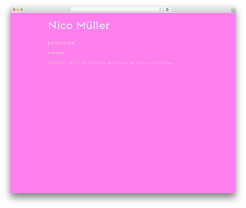 Super Minimal WP theme - nico-mueller.ch