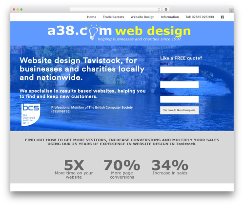 Theme WordPress Webify - webdesigntavistock.co.uk