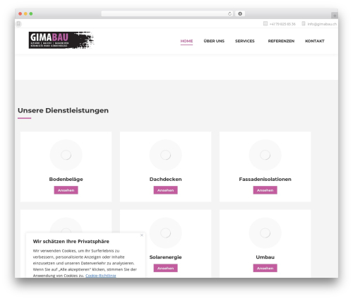 Theme WordPress the7dtchild - gima-bau.ch