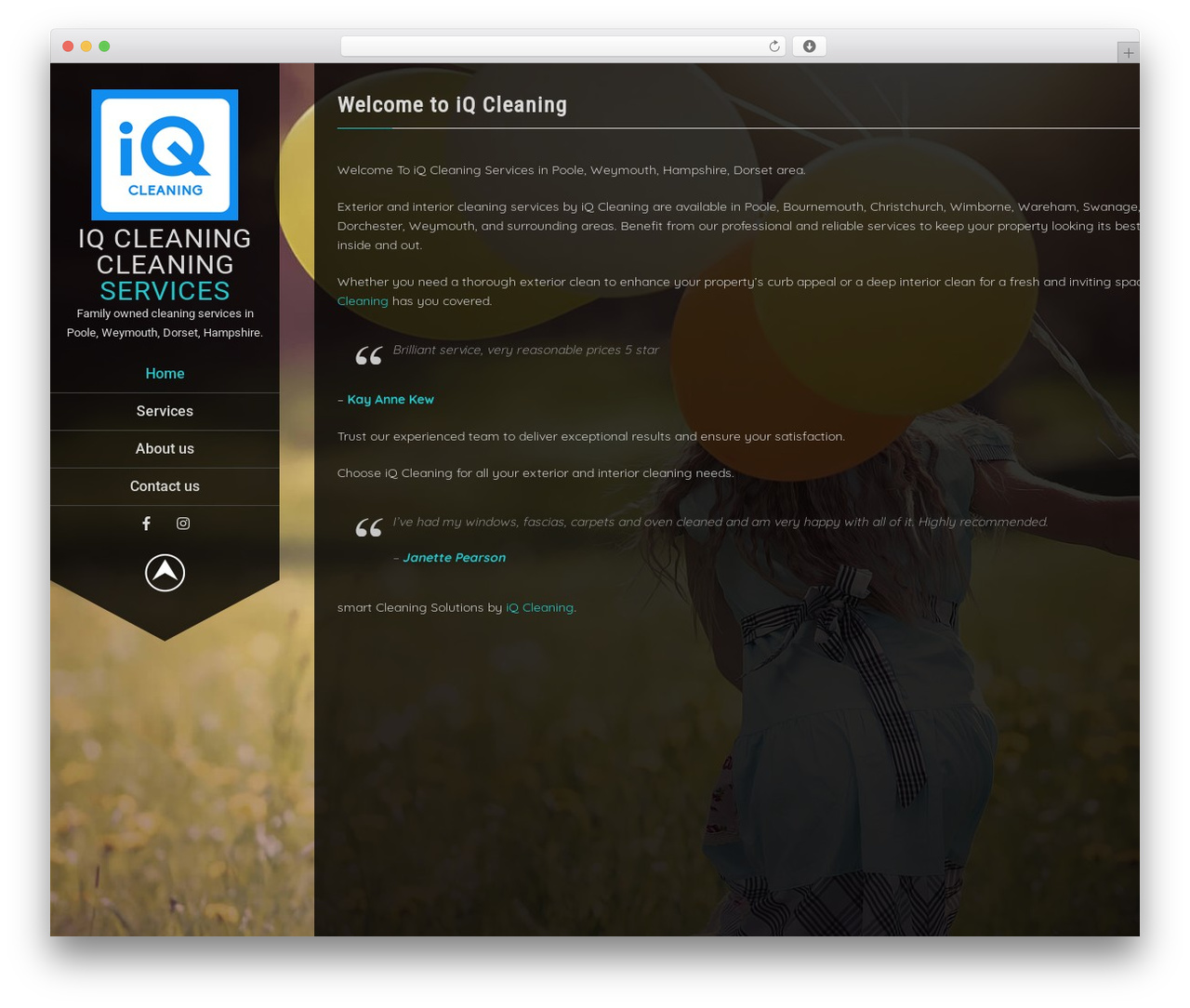 Wide Range WordPress theme - iqcleaning.co.uk