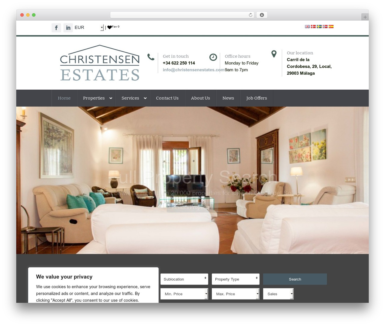 WordPress theme Divi - christensenestates.com
