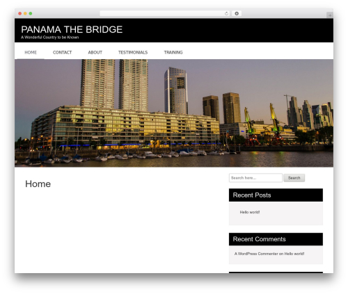 All rounder WordPress theme - panama-the-bridge.org