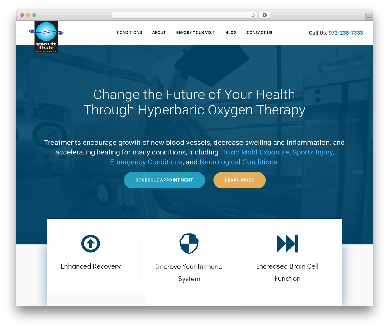 Bridge WordPress theme - hyperbariccentersoftexas.com