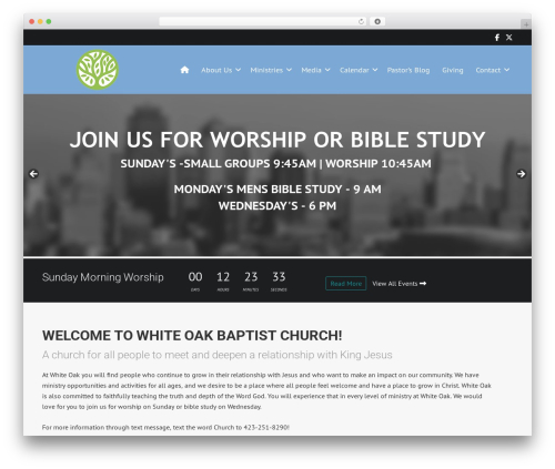 Connect WP theme - whiteoakbaptist.org
