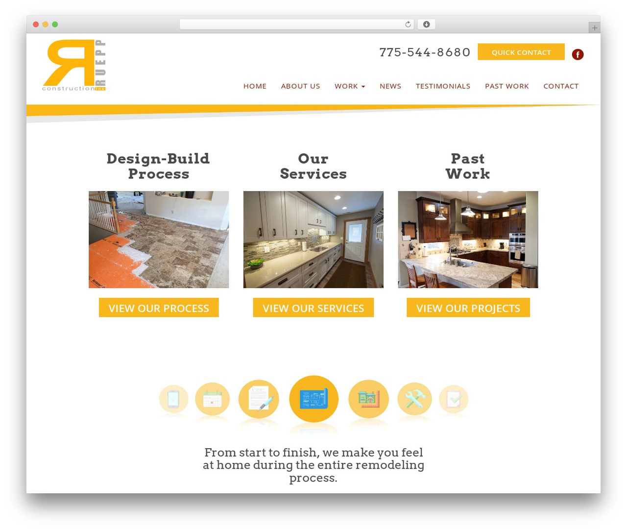 Flat Bootstrap free WordPress theme - rueppconstruction.com