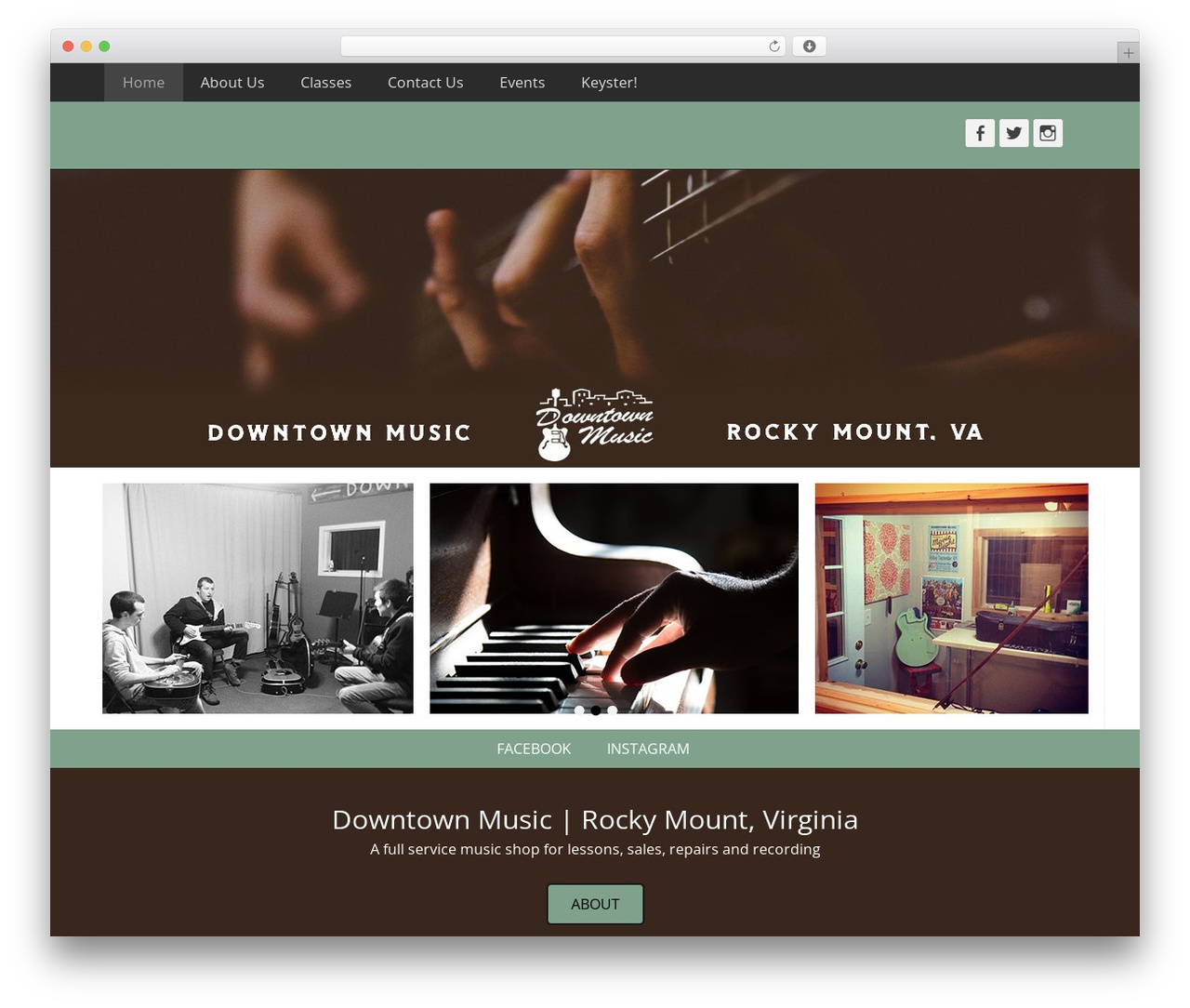 Full Frame Pro WordPress theme - downtownmusicstudio.com
