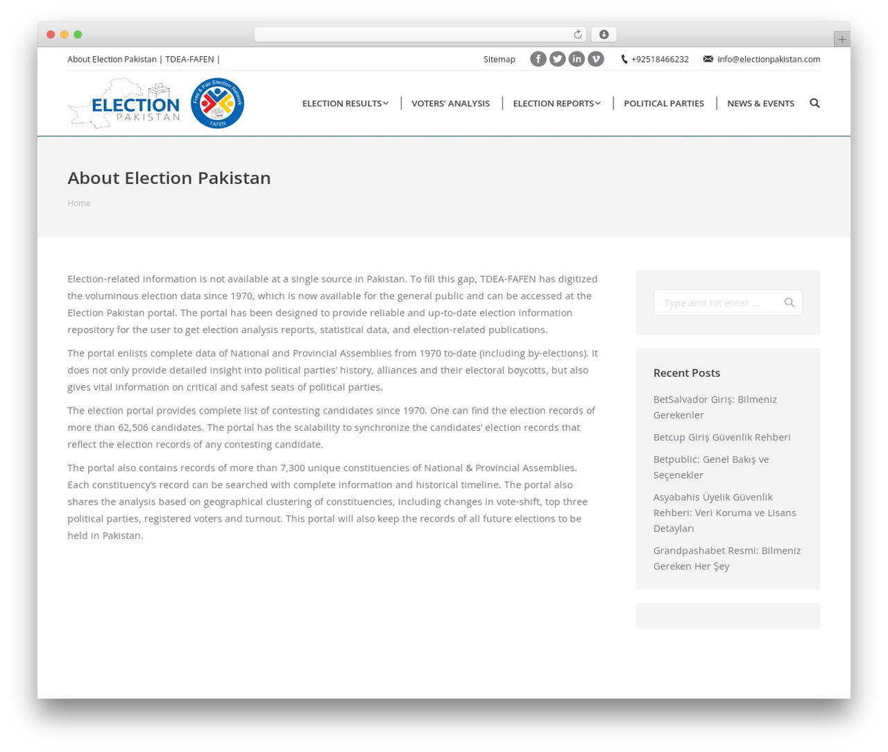 Theme WordPress The7 - electionpakistan.com