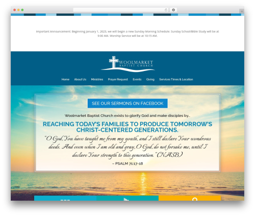 Divi theme WordPress - woolmarketbaptistchurch.com
