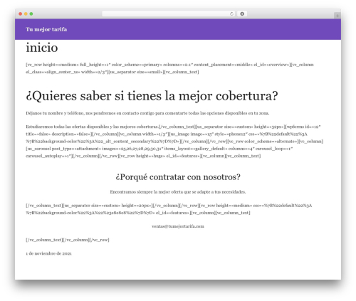 Sisweb WordPress theme - tumejortarifa.com