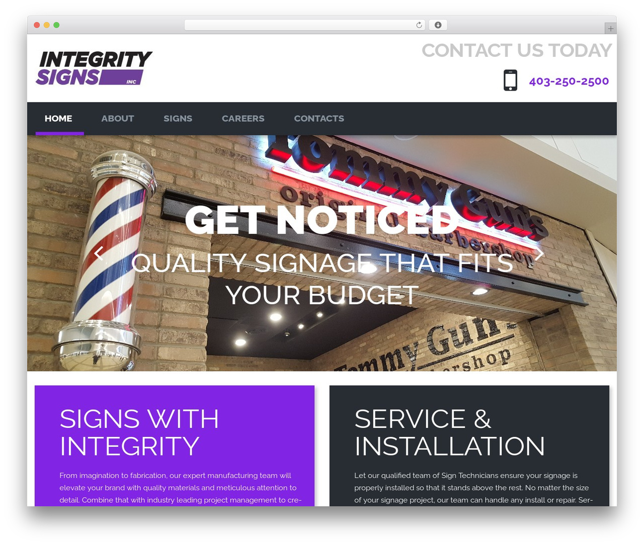 Theme WordPress Cherry Framework - integritysigns.com