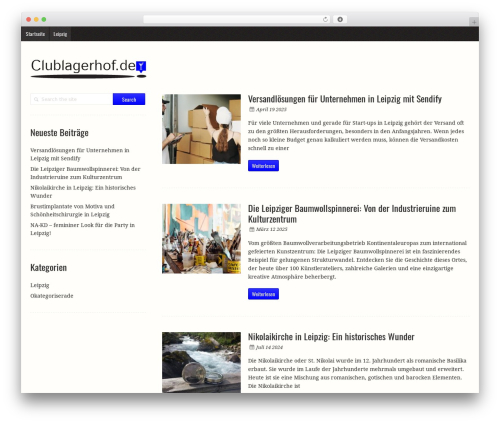 Wildfire WordPress theme design - clublagerhof.de