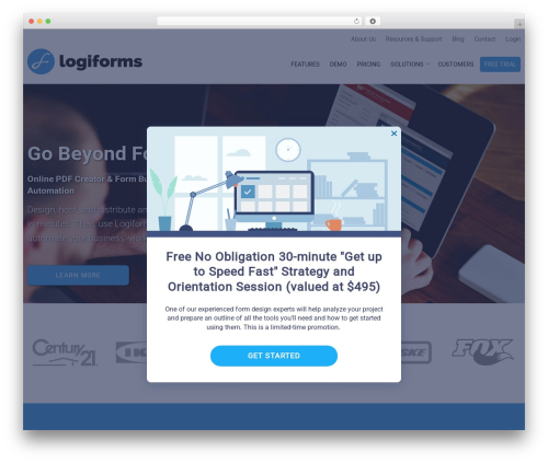 WordPress theme Logiforms - logiforms.com