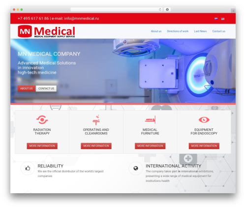 Bootstrap Basic company WordPress theme - mnmedical.ru